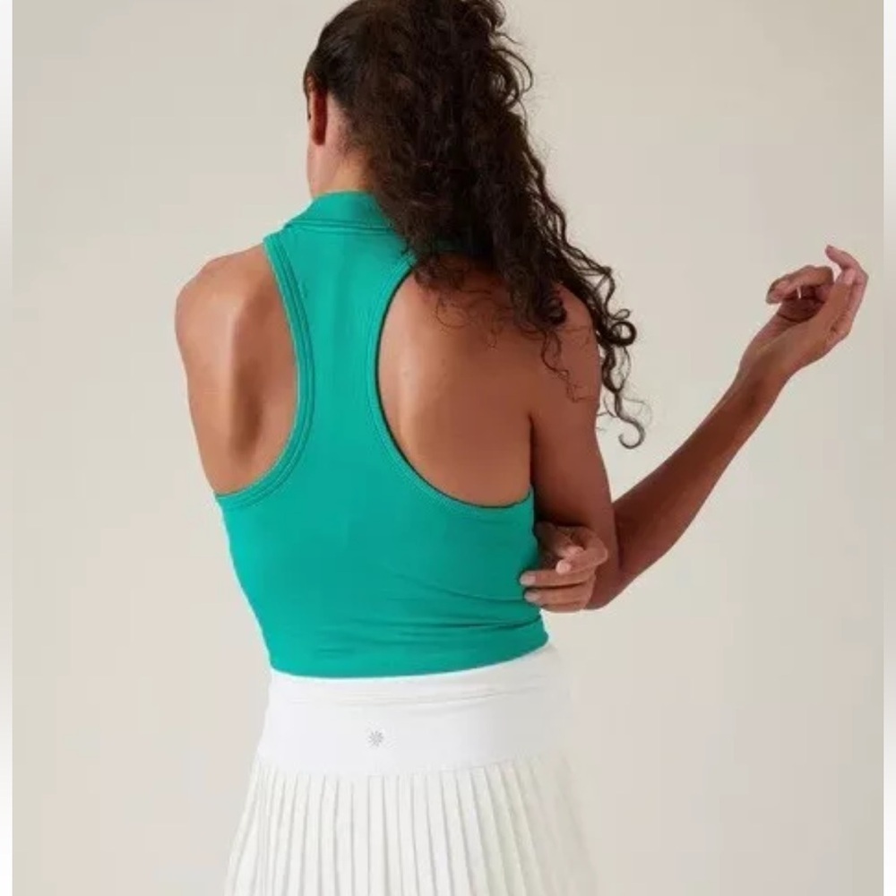 New Athleta Aurora Crop Polo Tank Medium - Picture 3 of 9